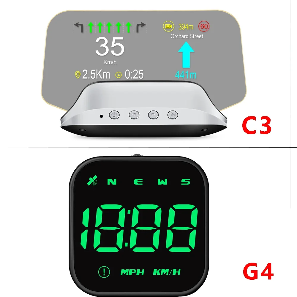 C3 Obd2 Head Up Display Electronic Speedometer Glass Projection on-board Computer C3/Plus GPS Navi Digital Speedometer Hud Obd2 - Image 3