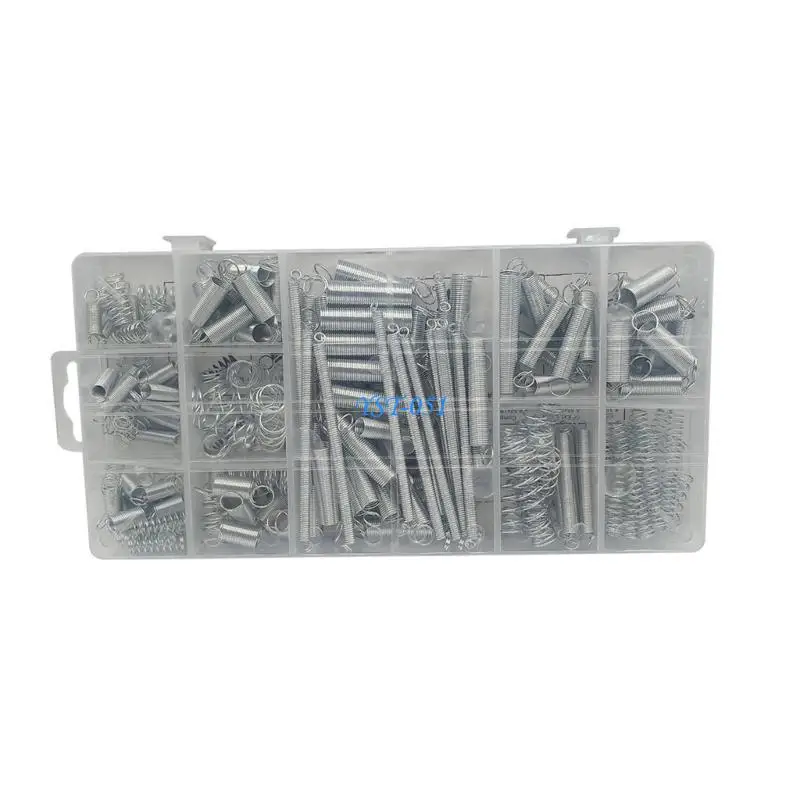 

E15A Spring Assortment Set, 200 Piece, Extension and Compression Spring Mechanical Compression Spring, Assorted Size