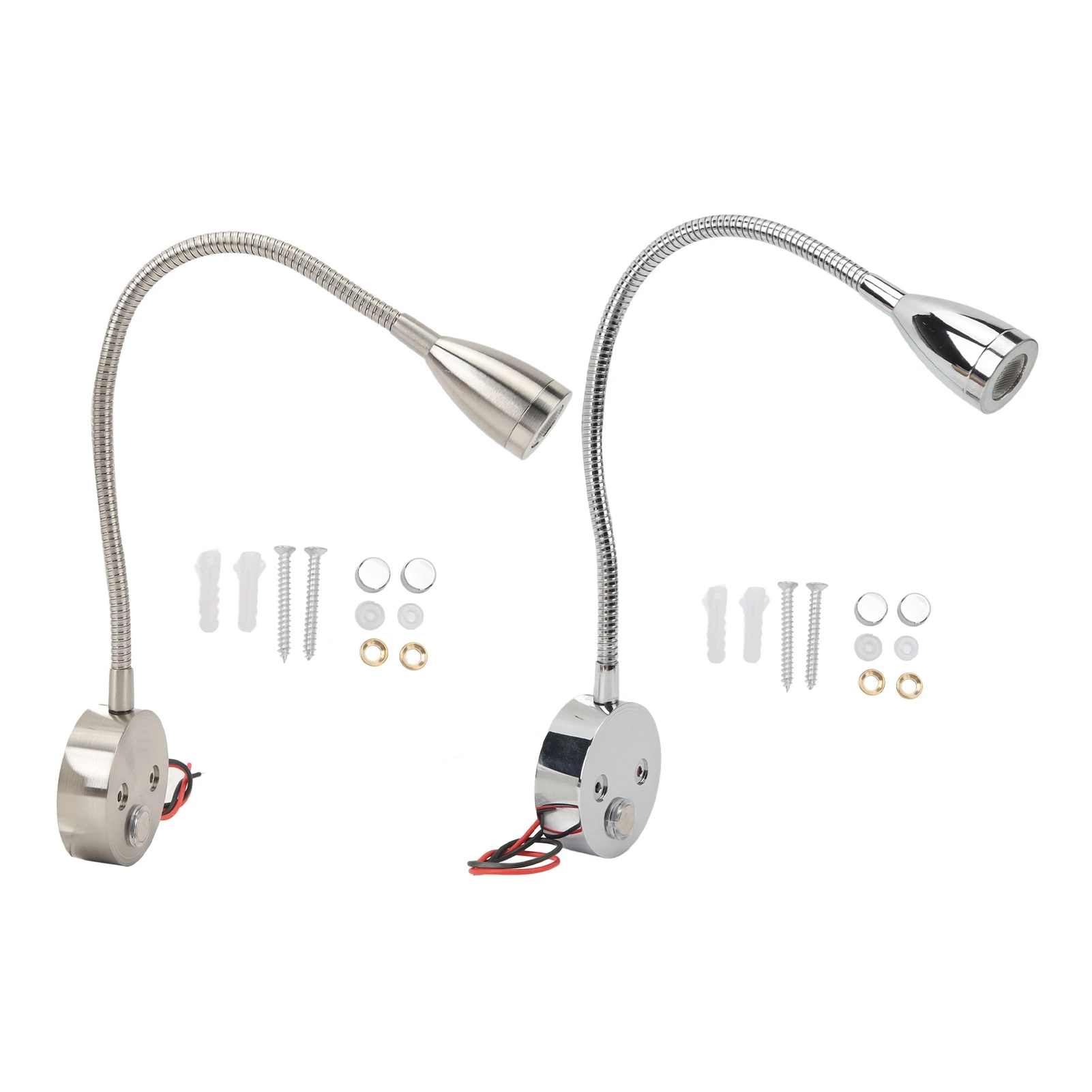 

Лампа для чтения на колесах, светодиодный светильник с регулируемой яркостью, сенсорное управление, прикроватный прожектор для лодки, яхты, от 12 до 24 В постоянного тока