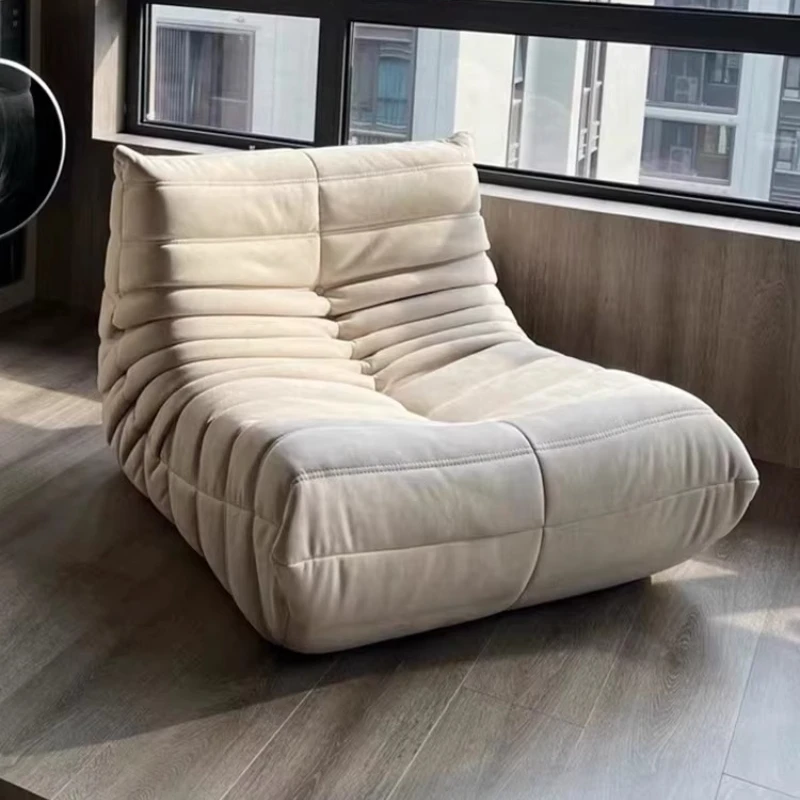 

Caterpillar sofa bedroom living room lazy cream reclining sleeping leisure balcony single chair