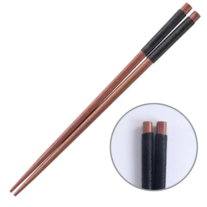 1/5 Pair Beech Wood Chopsticks Natural Solid Wood Pointed Non Slip Tableware High Temperature Resistant and High Aesthetic Value