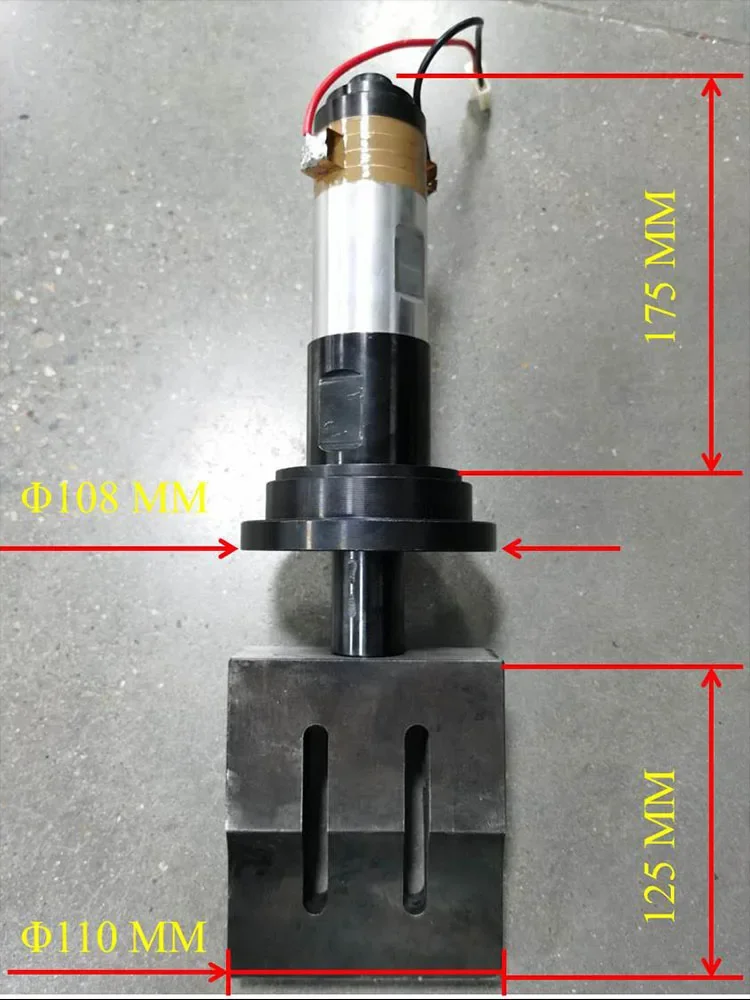 20K 2000W 2600w High Power Ultrasonic Welding Transducer with 110x20mm Horn flange pneumatic for automation mask machine