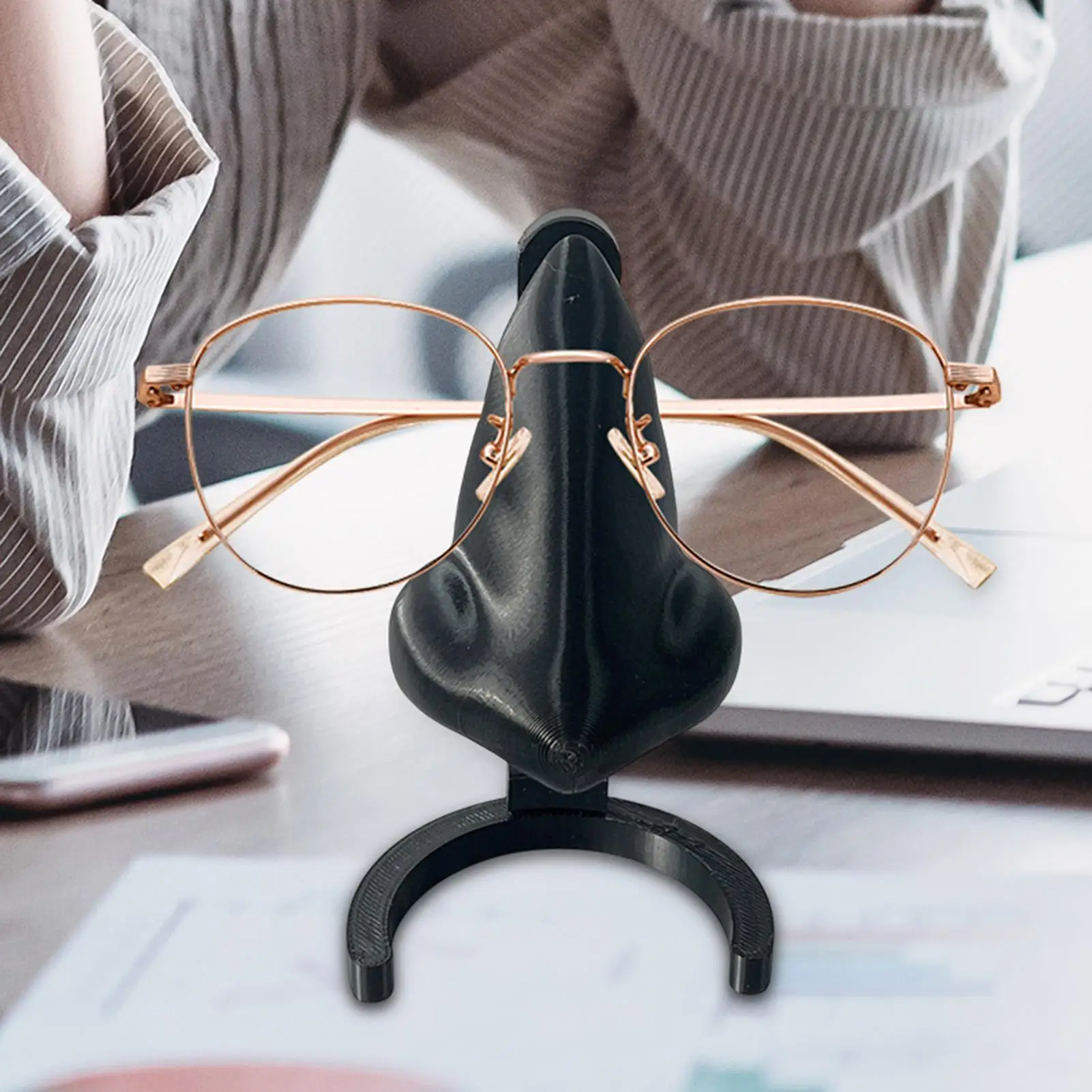 Glasses Holder Stand 3D Printed Nose-shaped Eyeglass Spectacle Creative Glasses Display Stand Desktop Home Decorations