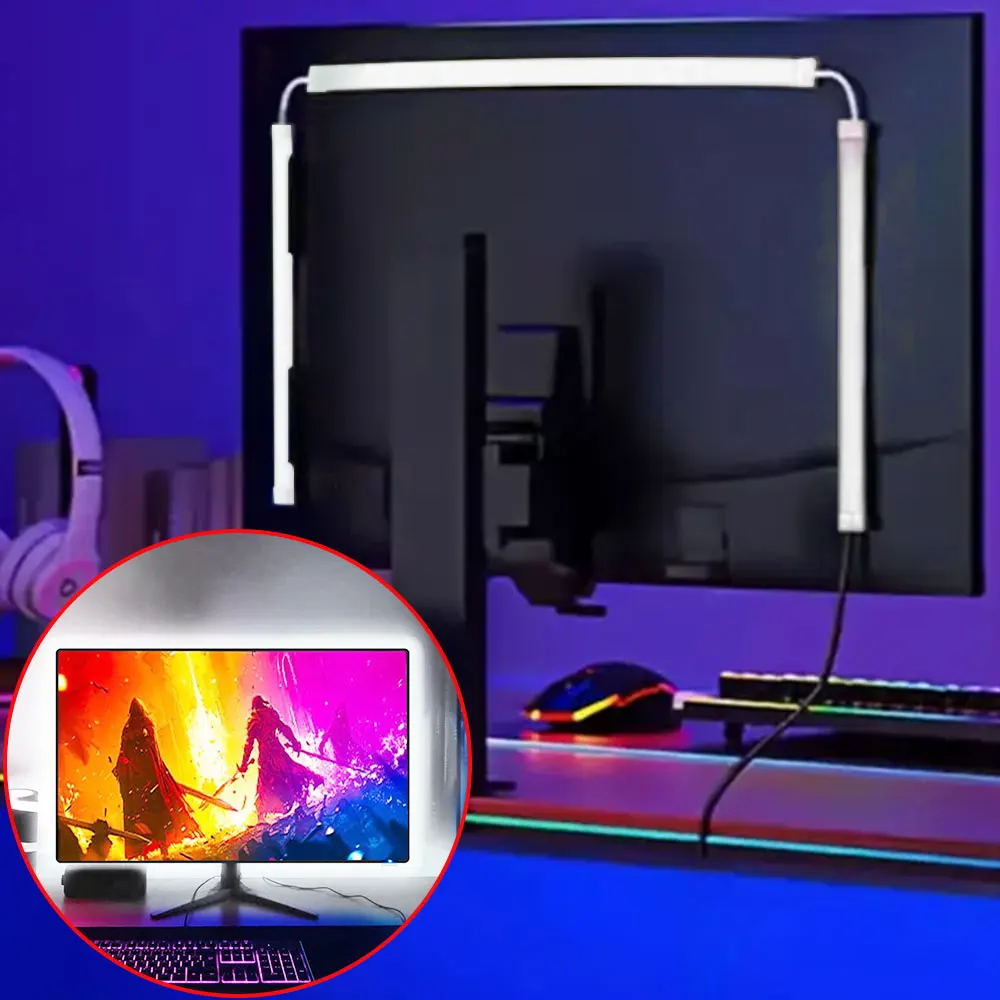 Tv Led Backlight 5V Usb Smart Tv Led Lights desktop light PC for 24-65 Inch 6500K TV LED Backlight for TV, Gaming, Indoor