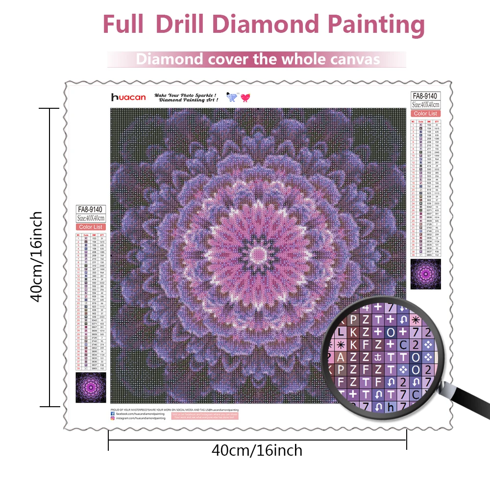 Frameless, 5d Diy Diamond Painting Mandala Diamond Embroidery Cross Stitch Flower Pictures Of Rhinestones Mosaic Decortion view 3