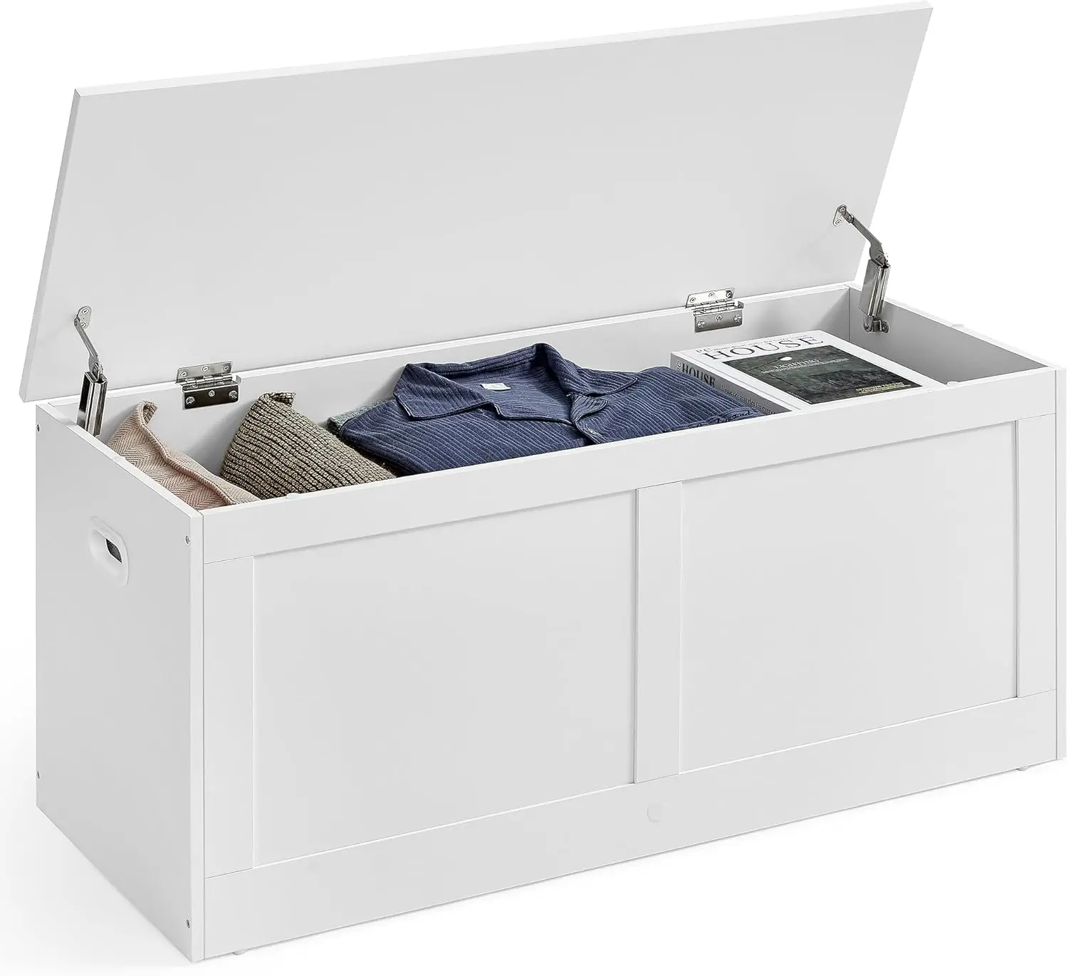 

Storage Chest with Safety Hinges, Farmhouse Storage Trunk, 15.7x39.4x18.3 Inch, for Entryway, Bedroom, Living Room
