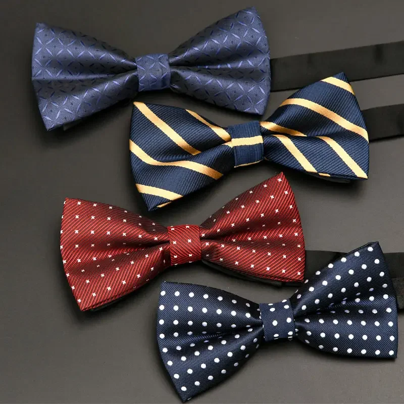 Men's best man groom red suit bow tie shirt men's wedding British high-end Korean bow tie women man