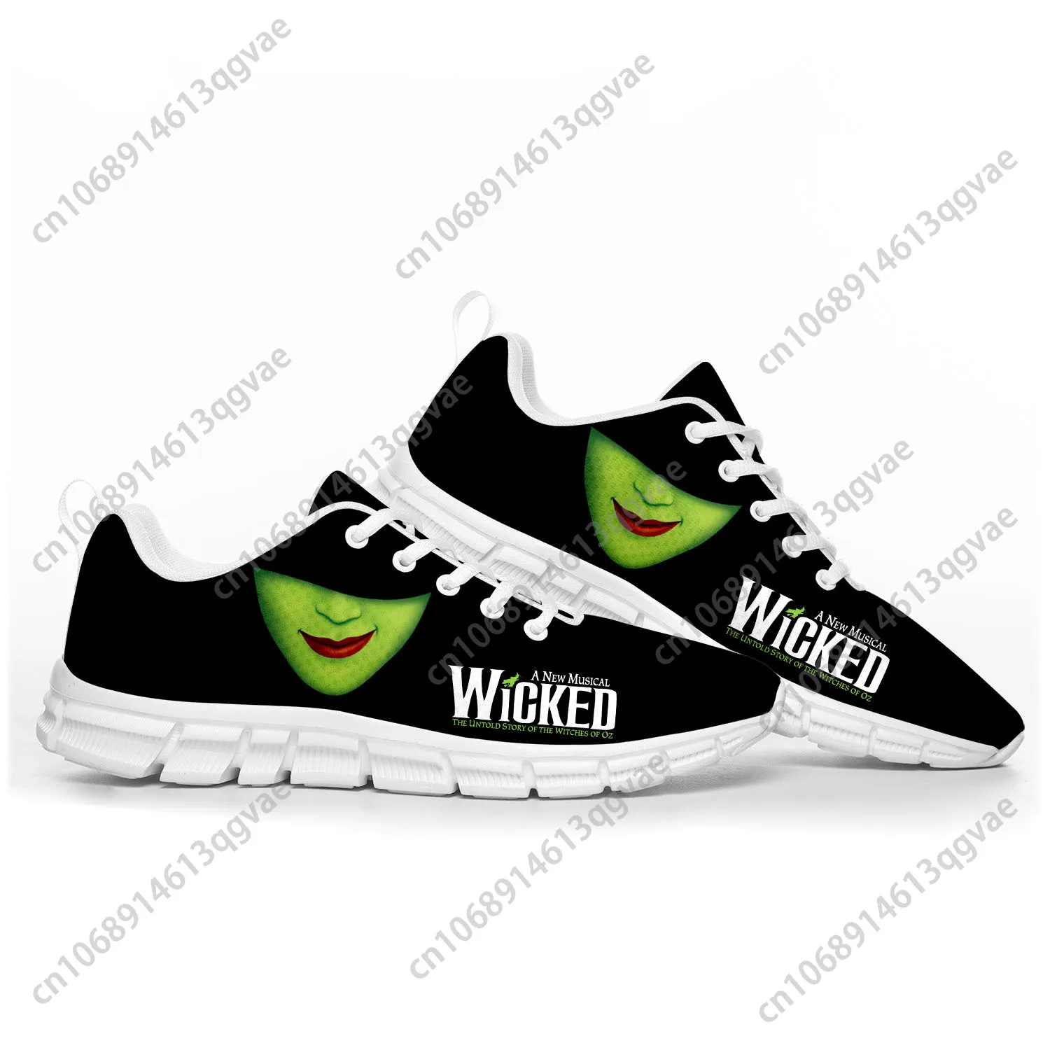 WICKED He Musical Elphaba Wicked Witch Sports Shoes Mens Womens Teenager Kids Children Sneakers Parent Child Sneaker Custom Shoe