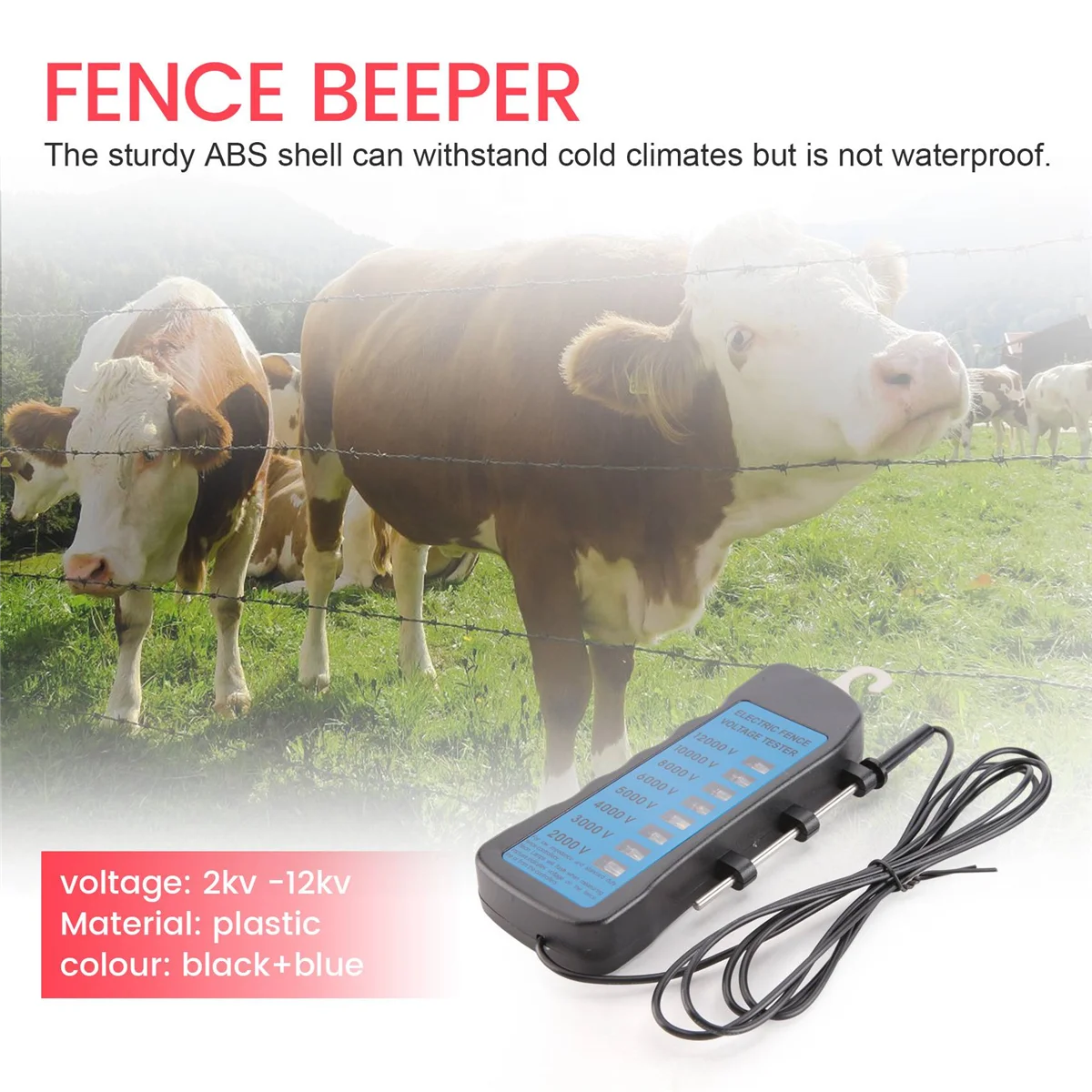 

Famous Product 2Kv -12Kv Voltage Electric Fence Tester,Yard Fencing Tester SSQ