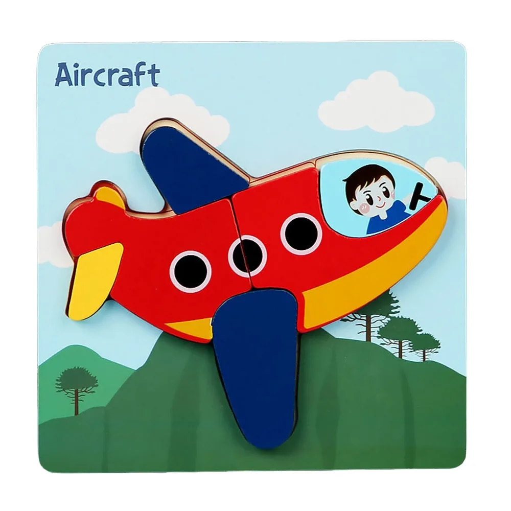 

Высококачественные 3D деревянные пазлы: безопасные, милые, серия «Животные», развивающие головоломки, портативные, для развития интеллекта детей