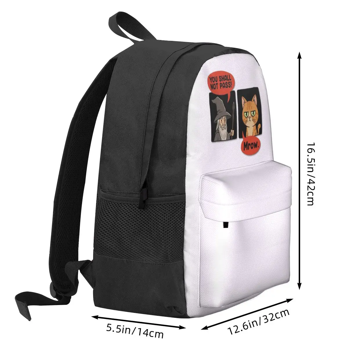 Angry Cat Backpack Student BookBag Children School Bag Laptop Shoulder Bags for Men Women