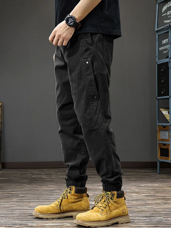 

Высококачественные мужские брюки для спецодежды, свободные брюки в американском стиле, ретро, тяжелые износостойкие повседневные брюки из чистого хлопка