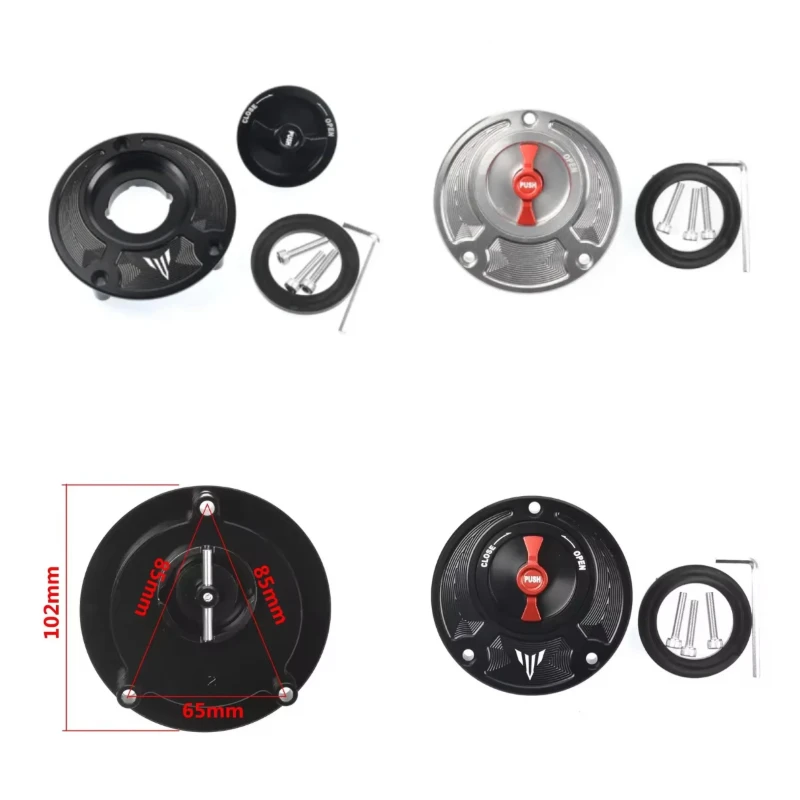 CNC aluminum keyless motorcycle accessories fuel gas tank cap cover for Yamaha MT-01 MT-03 mt07 MT-09 MT-10 mtmt125