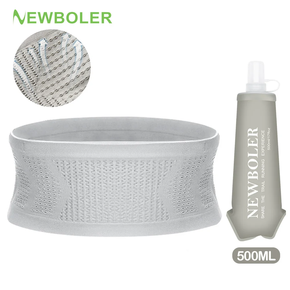 

NEWBOLER Running Waist Belt Bag Gym Bags Lightweight Invisible Mobile Phone Bags Portable Elastic Run Cycling Bag With 250/500ML