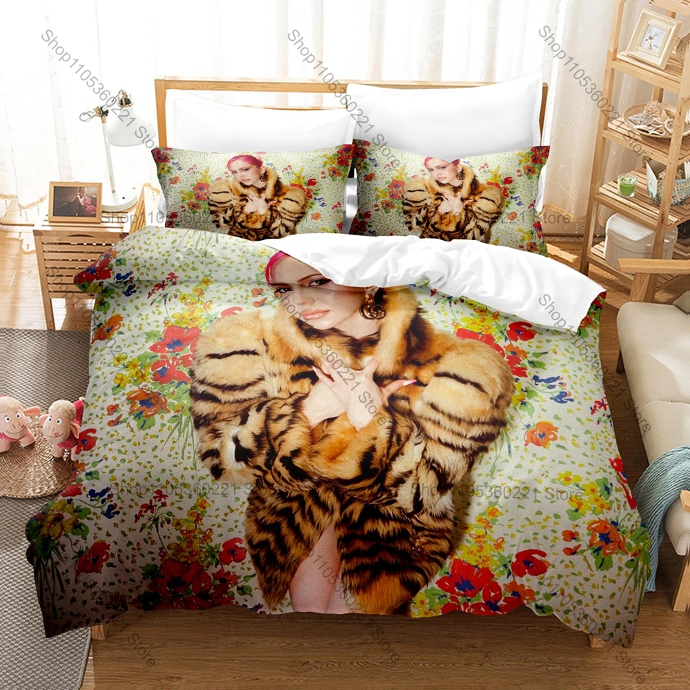 Cool ADÉLA Duvet Cover + 2 Pillowcases Slovak Pop Singer Adéla Jergová Portrait Print Bedding Set Soft Fabric Decor for Dream Ac