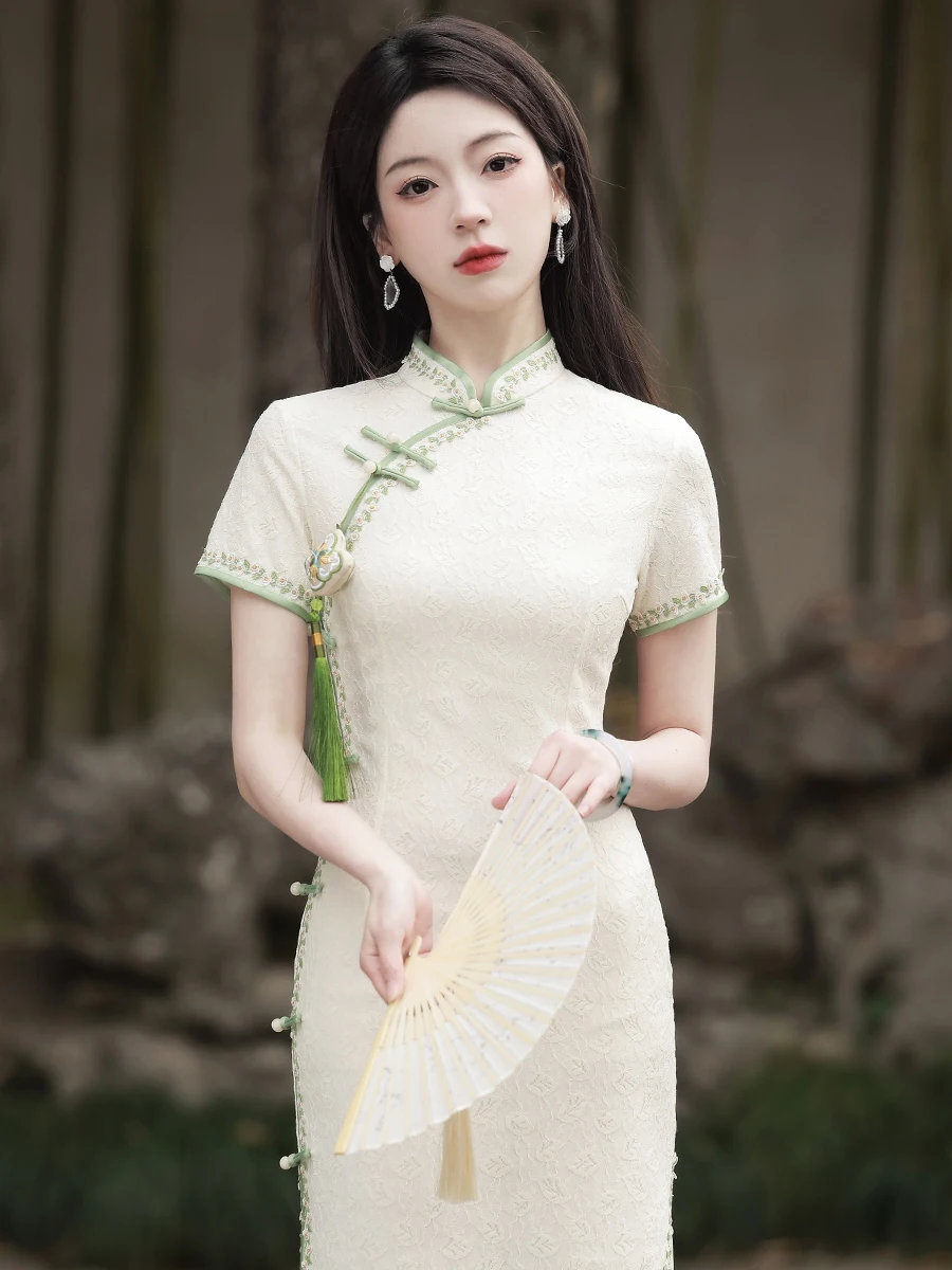 

Young Chinese Style Elegant Cheongsam for Graduation Season New Summer Daily Slim Fit Improved Lady Dress