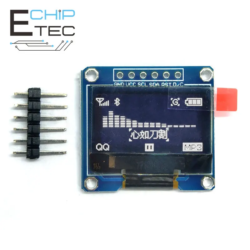 0.96 Inch 6-Pins Oled Iic Serieel Wit Display Module 128X64 I2c Ssd1306 Lcd-Schermbord Voor Arduino