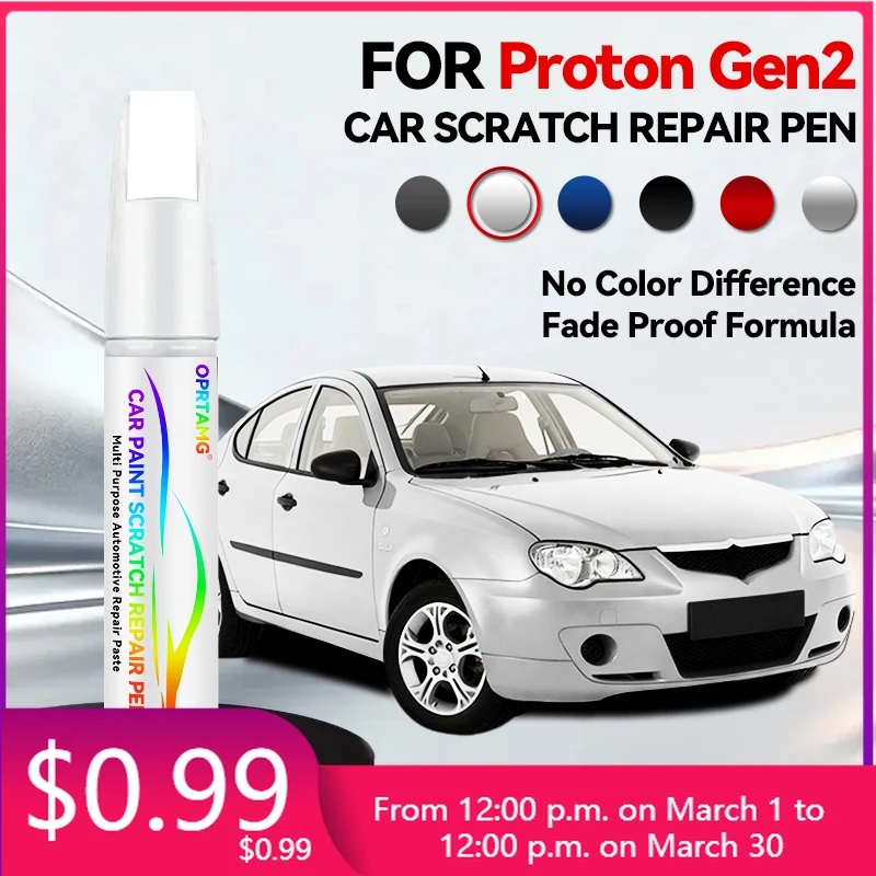 

Ручка для ремонта автомобильной краски для PROTON GEN2 2004-2011 гг., аксессуары для ремонта царапин на краске, синий A0062, серебристый A0156, красный A0066, фиолетовый