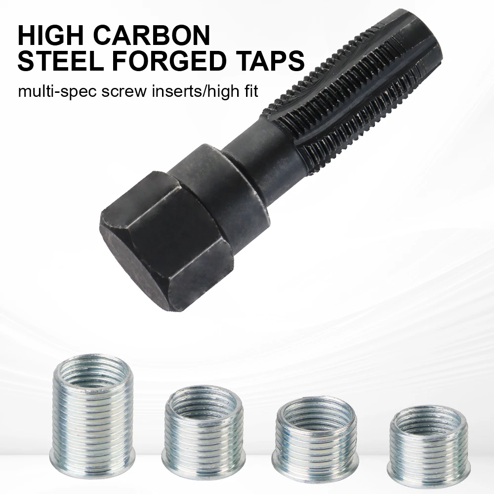 Autozubehör Gewindereparatursatz Zündkerzen-Umfädler-Set 1 Set 14 mm M14 x 1,25 Auto-Zylinder-Zündkerzen-Gewinde-Reparaturwerkzeug