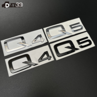 For Audi Q4 Q5 Rear Trunk Emblem Logo Badge Sticker Car Displacement Bright Chrome Black 89G853741  89G 853 741
