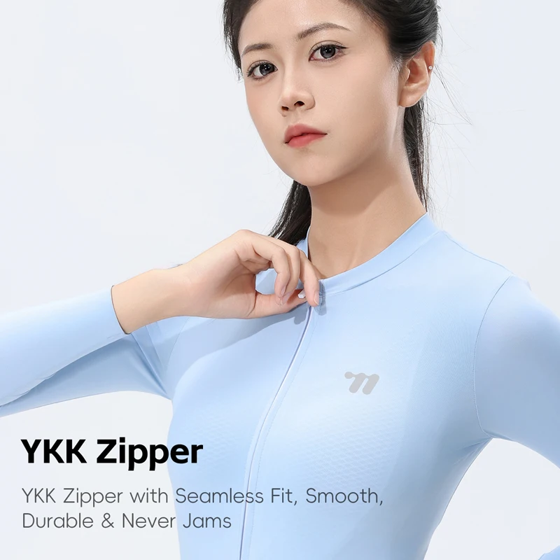 

Велосипедный костюм с длинными рукавами, дышащий летний и осенний топ для шоссейного велосипеда, горного велосипеда, UPF50 + женское велосипедное снаряжение