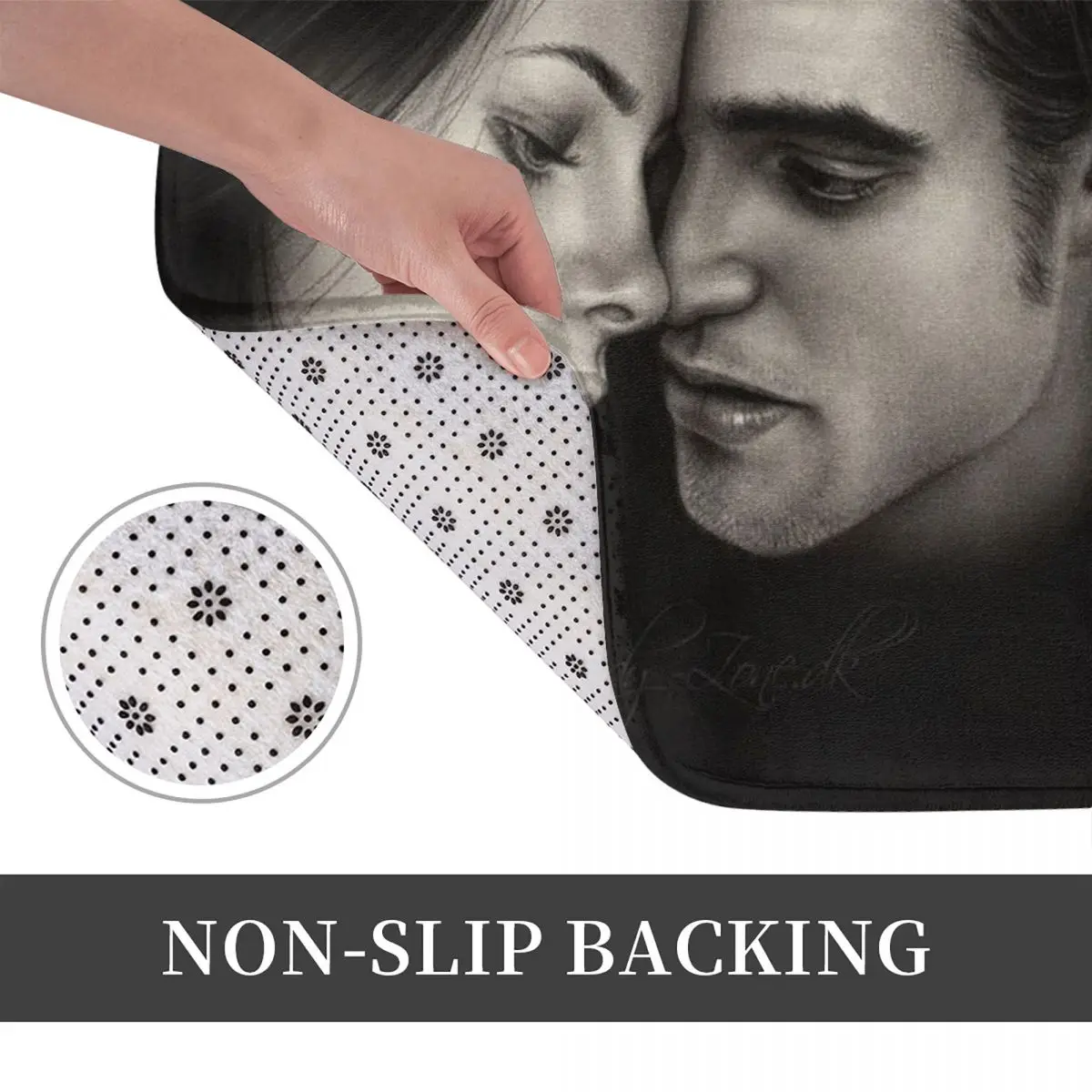 The Twilight Saga Edward Cullen Non-slip Doormat Floor Mat Sand Scraping Carpet Rug for Kitchen Entrance Balcony Footpad Mats