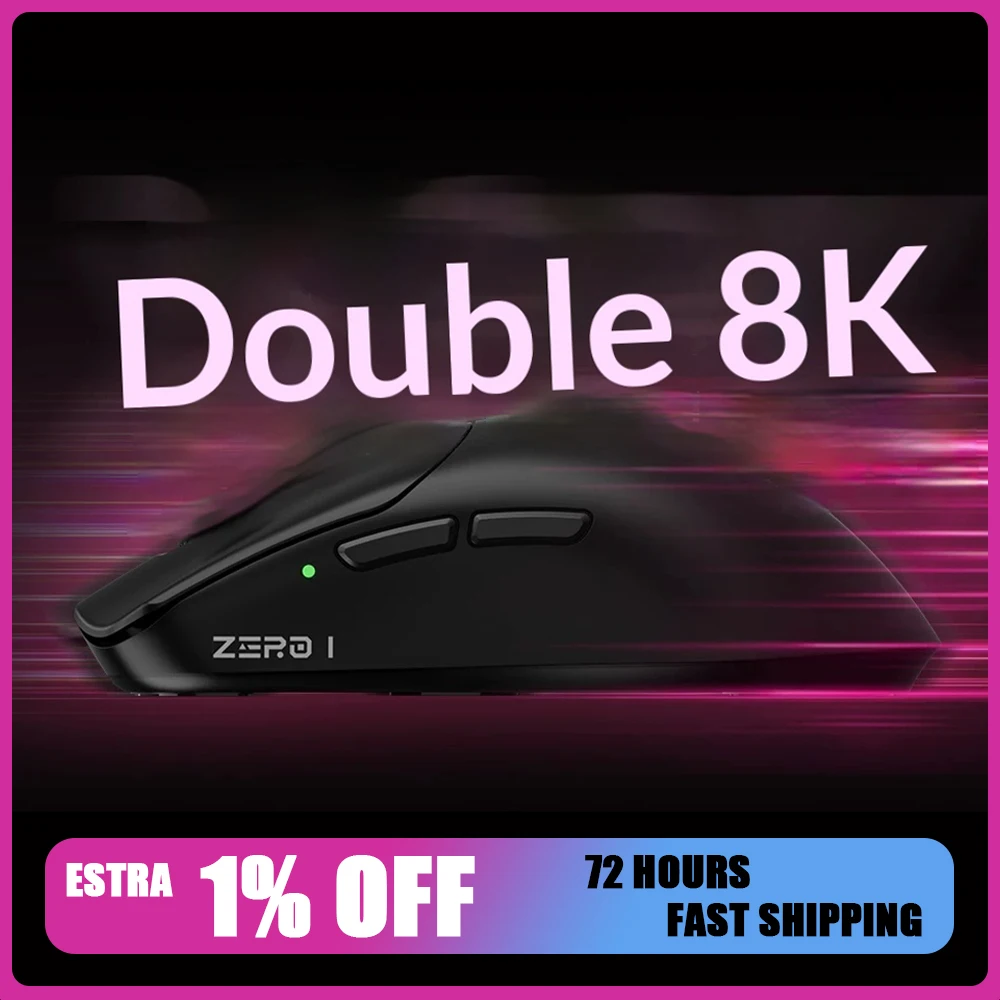 Technology ZERO 1 Wireless Mouse Three Mode Connection PAW331 Primary Sensor Game Mouse Double 8K Rate Of Return Light Weight