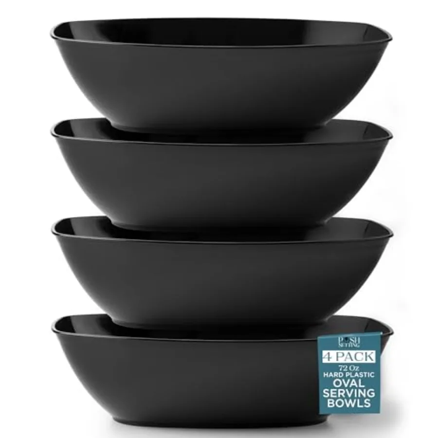 

Plastic Serving Bowls Disposable - Oval Bowls - Oval Candy Bowl - Plastic Snacks and Chip Bowls for Parties - Party Serving Dis