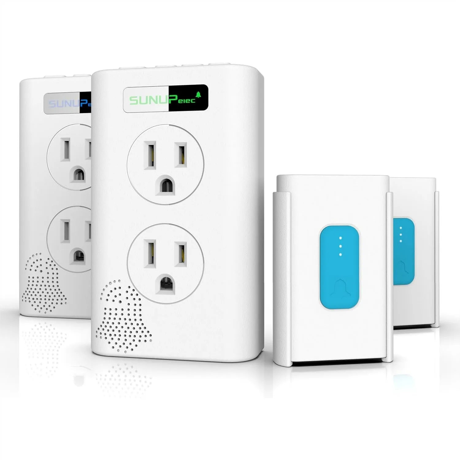 

Wireless Doorbell, Door Bell Chime Kit with Extra Outlets & Nightlight, 1400Ft Range, IP65 Waterproof, Do Not Disturb Mode