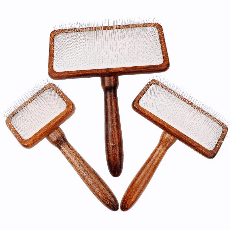 

Dog Brush Solid Wood Dogs Comb Massage Dog Grooming Brush Pet Hair Remover Large Comb for Cat Hair Cleaning Brushes Pet Products