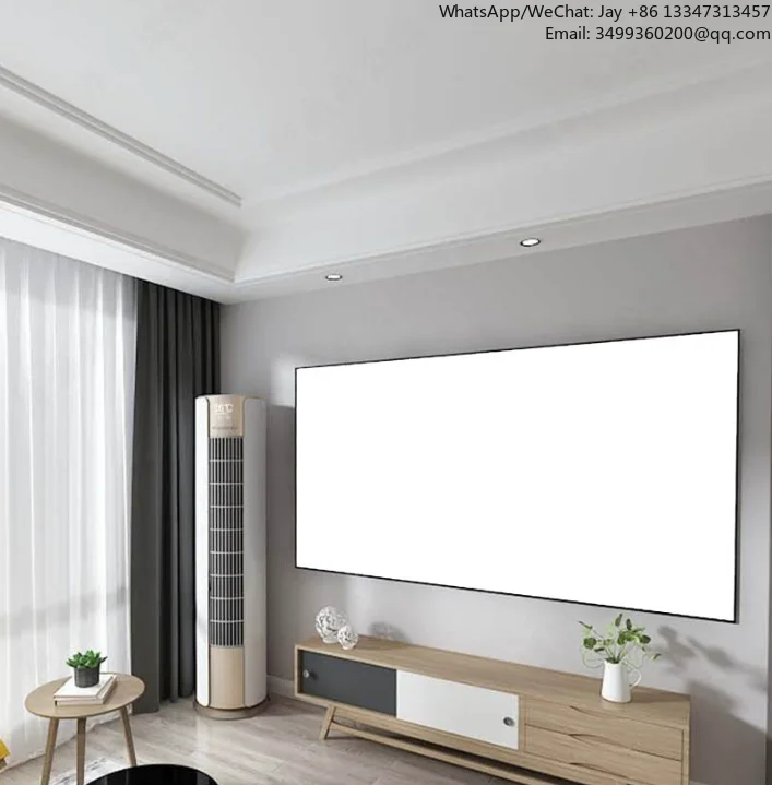 

Y-180 "Экраны для кинопроекторов 4K HD Белый Мягкий экран для делового домашнего проектора Настенный металлический экран с узкой фиксированной рамкой