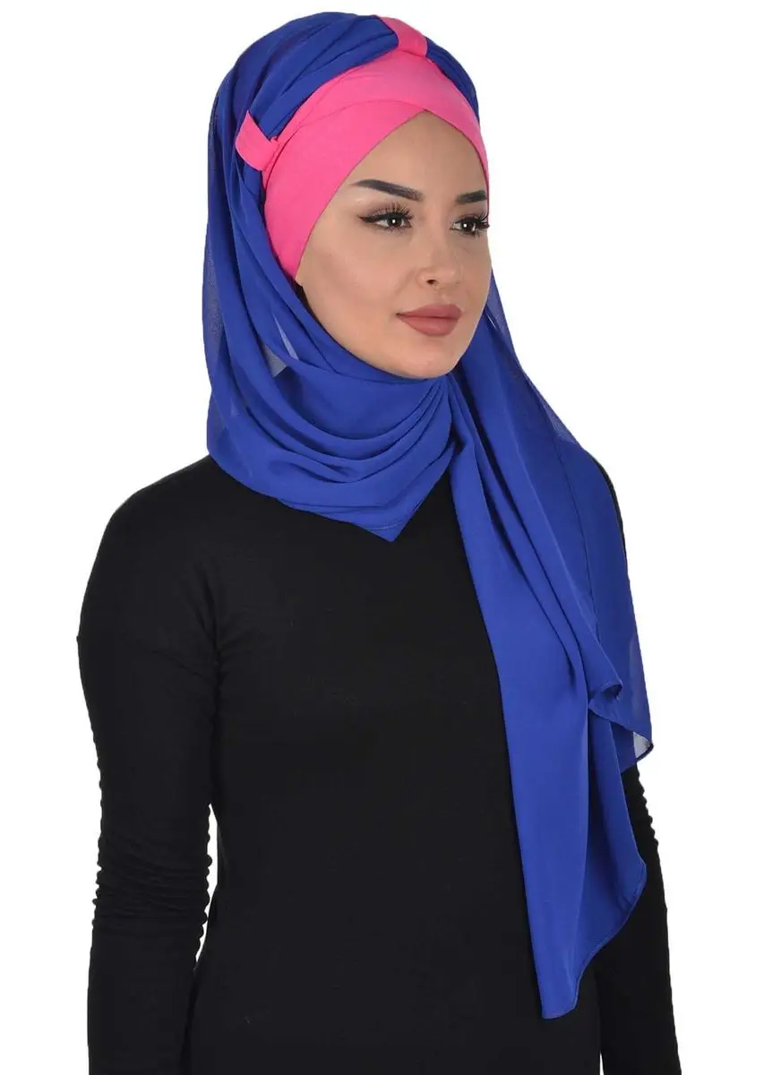 Selendang Sifon Katun Combed Fuchsia