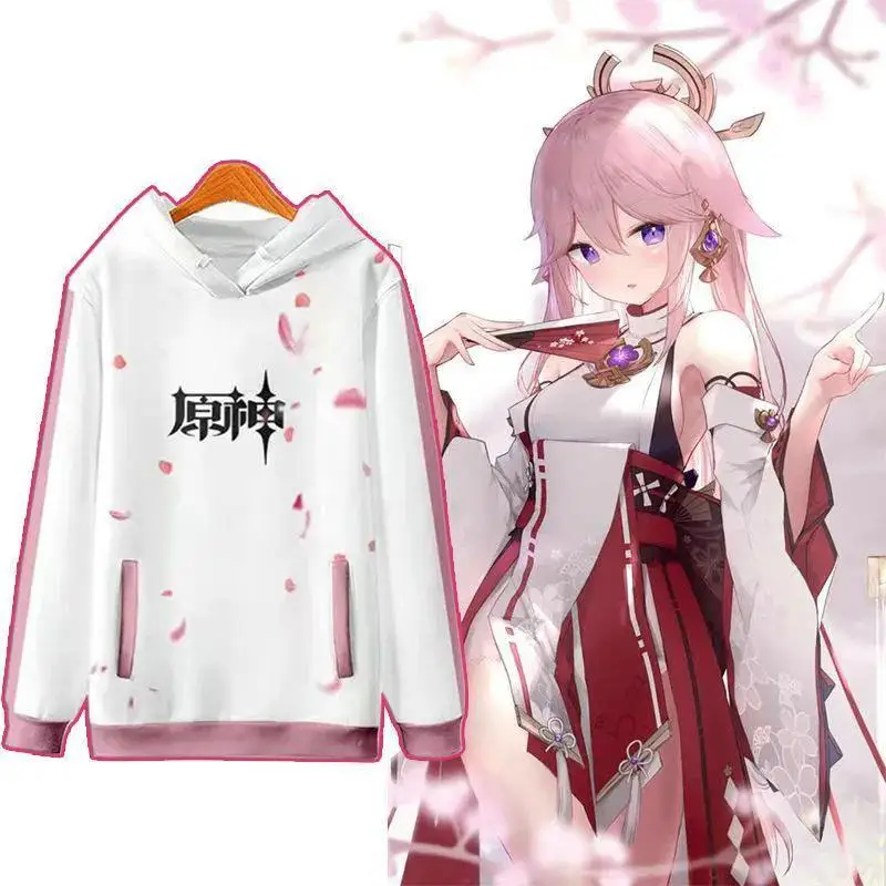 

Genshin Impact Yae Miko 3d Print Japanese Anime Hoodies Sweatshirts Men Women Hooded Tops Long Sleeve Sport Game Hoodie Pullover