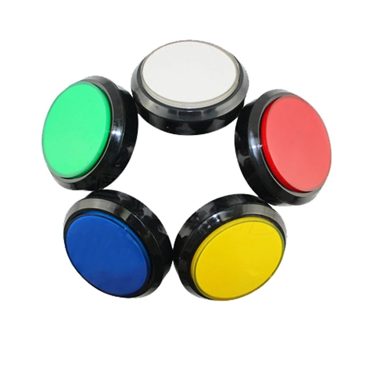 100mm Game Machine Button Reset Button Switch with Light Flat Button Game Accessories