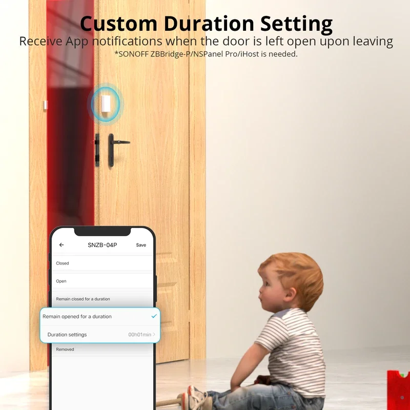 1-5PCS SONOFF SNZB-04P Zigbee sensore per porte e finestre sensore di allarme di sicurezza domestica scena intelligente locale tramite eWeLink Alexa
