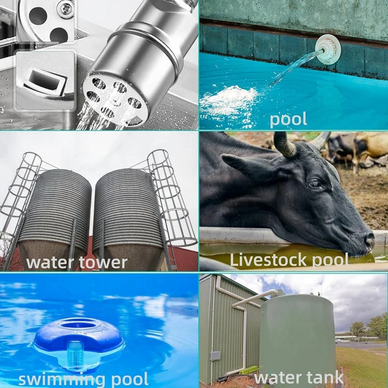 Paquete de 2 válvulas de flotador de tanque de agua con cierre automático de 1/2 pulgadas y 3/4 pulgadas, válvula de Control de nivel de agua de acero inoxidable 304