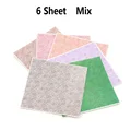 6 Hojas de Colores Variados