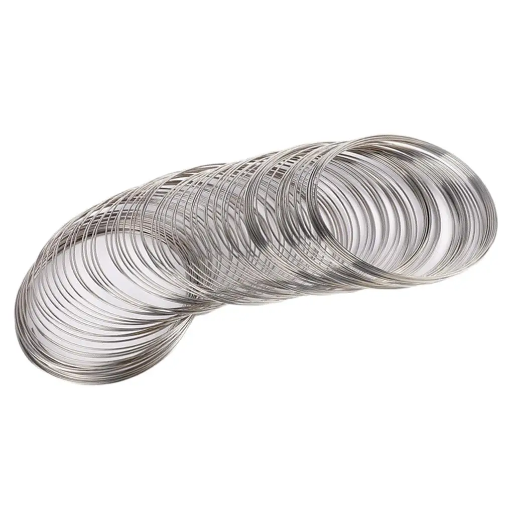 

3-6pack 100pcs Steel 0.6mm Crafts Wire Jewelry Making DIY Coil Accessory White