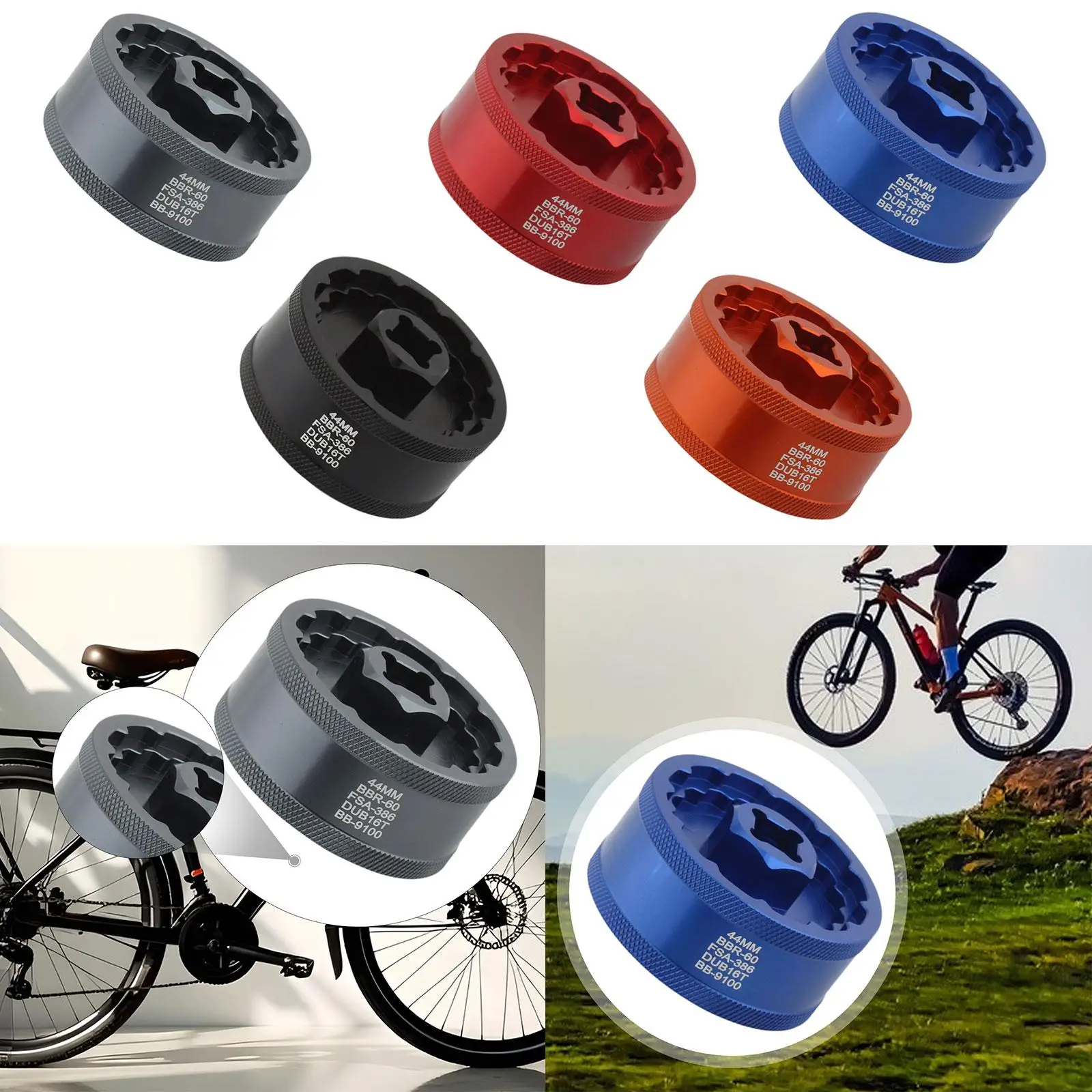 مزيل دعامة سفلية للدراجة 5 في 1، أداة سحب كرنك مقاومة للتآكل، مفتاح إصلاح تركيب الدراجة لمحبي الدراجات BB-9100 #3