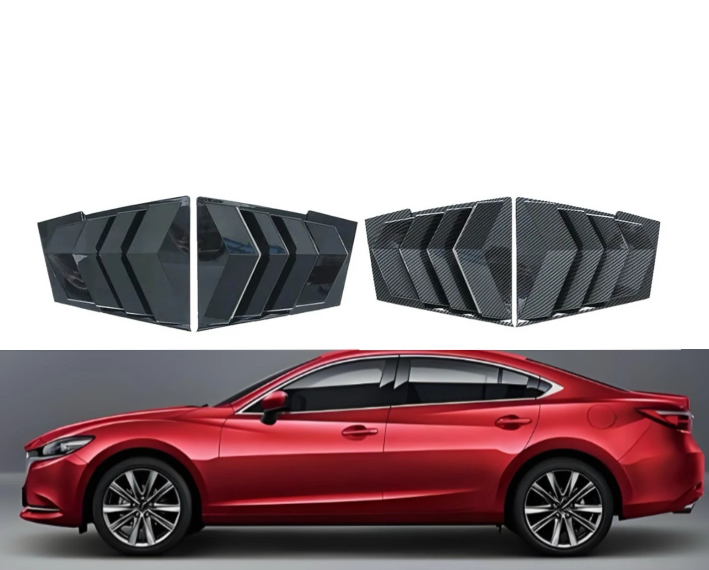 

Fit For Mazda 6 ATENZA 2020 2021 2022 2023 Car Rear Window Louver Shutter Cover Side Vent Trim Windshield Cover