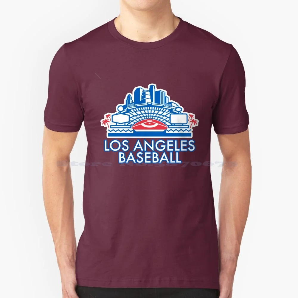 Los Angeles Baseball Stadium Vintage Shirt And Sticker T Shirt 100% Cotton Tee Los Angeles Baseball Christmas Vin Scully Los