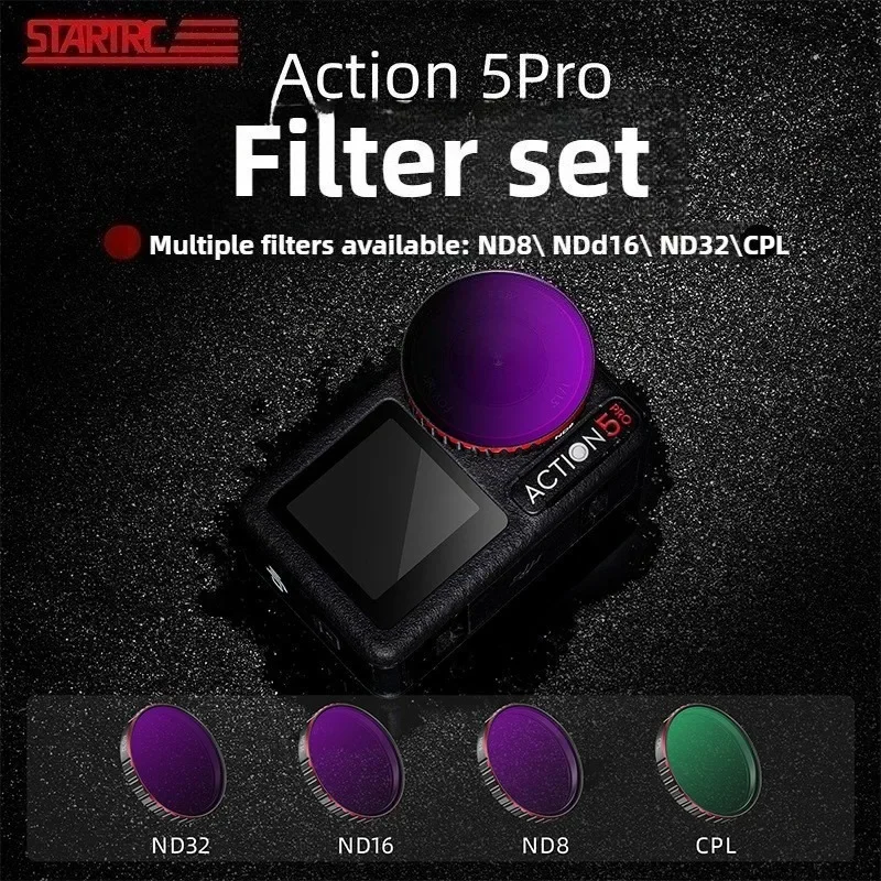 

For DJI Action 5Pro/4/3 Filter Kit CPL ND8/16/32 Filter Sports Camera Accessories Multi Layer Coated Filter For Photography