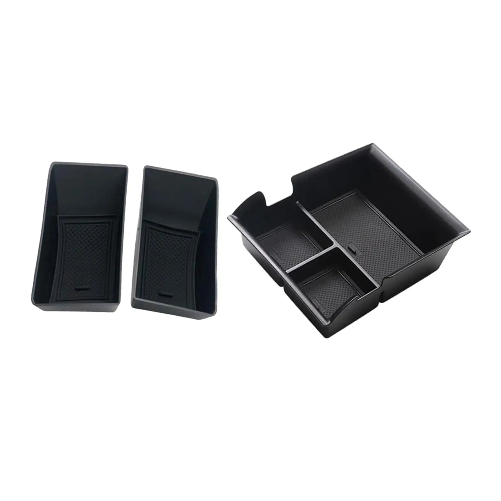 Vehicle Side Door Armrest Organizer Storage Box ABS Container for Car Interior Space Management