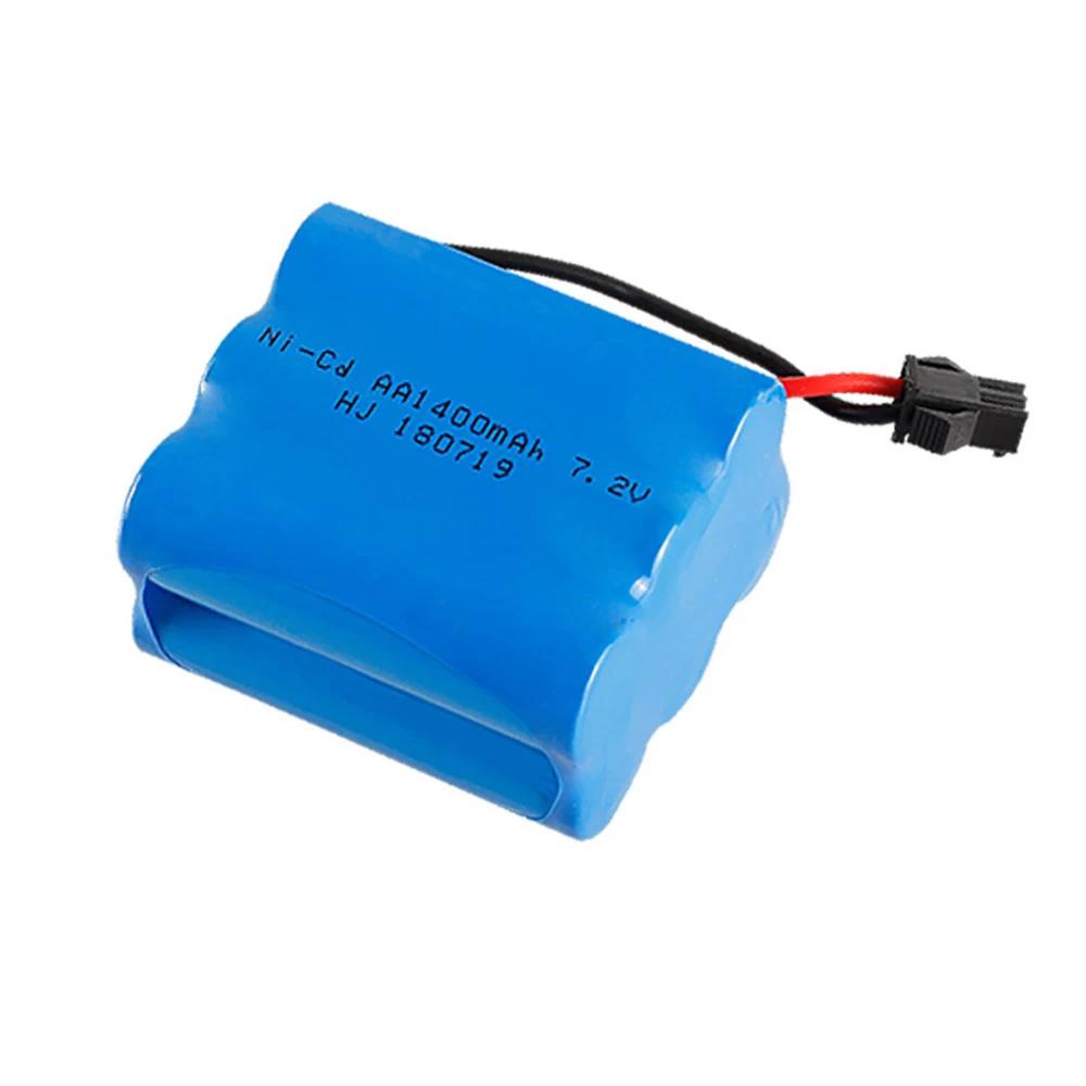 Batería NiCD de 7,2 v y 1400mah para juguetes de control remoto, 1 piezas, batería recargable para coches, tanques, trenes, Robot, barco, pistola, ni-cd, AA, 1400mah, 7,2 v