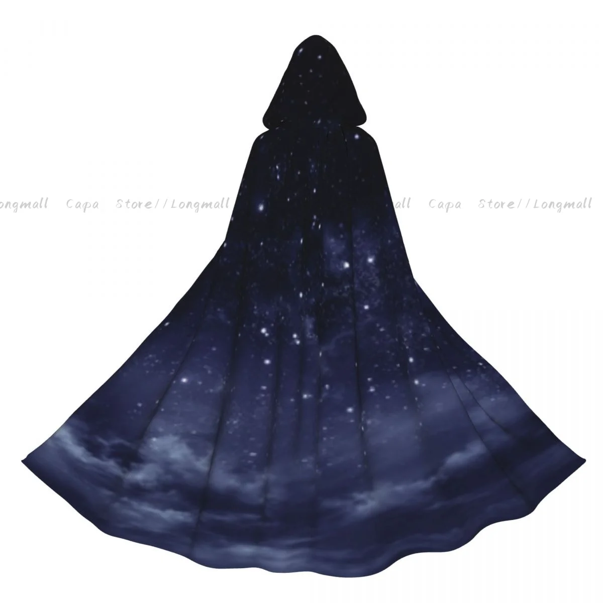 Ethereal View Of The Dark Sky Atmosphere Nebula Fantasy Cosmic Theme Cloak Coat Cosplay Vampire Devil Wizard Cape Gown Party