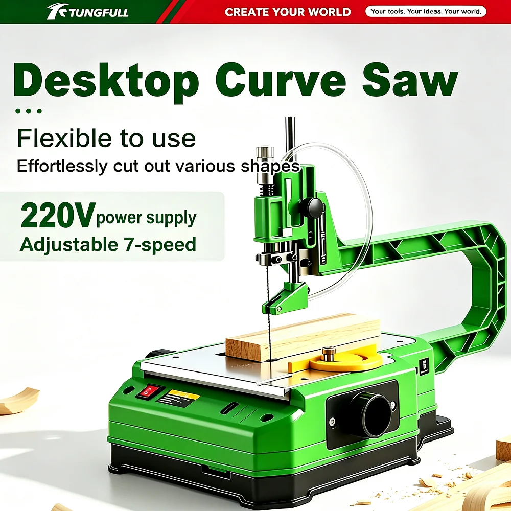 Curve Saw Desktop Jig Saw Benchtop Electric Cutting Machine Mini Precision Saw For DIY Art Craft Wood Plastic Curve Cutting