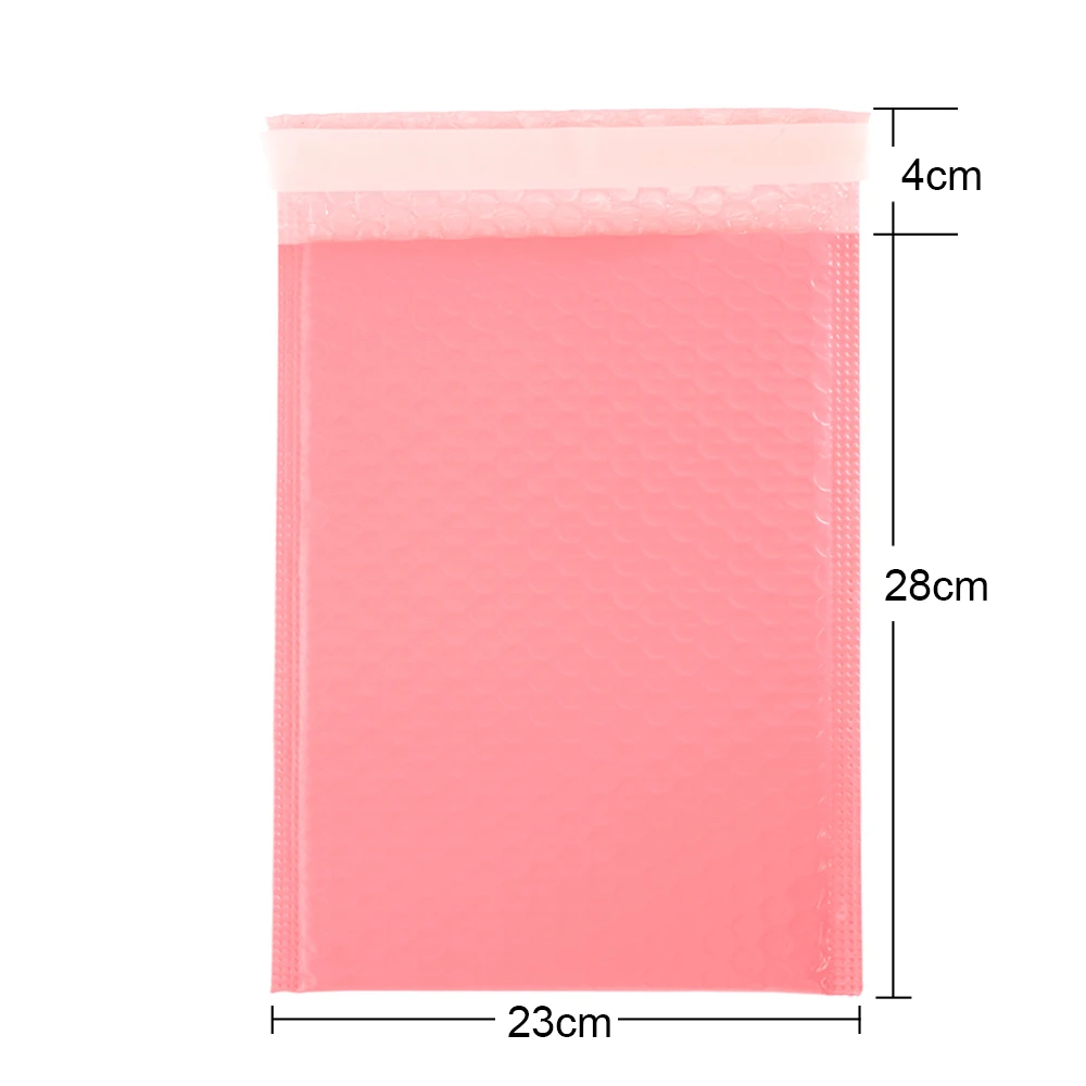 100pcs Bubble Mailers Padded Envelopes Pearl Film Gift Present Mail Envelope Bag For Book Magazine Lined Mailer Self Seal Pink image 3