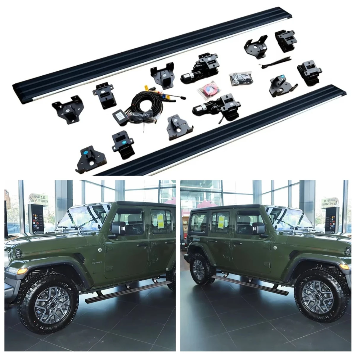 

Popular Aluminum Running Board Automatic Electric Power Side Step for Jeep Wrangler JL 4 Door Sahara Rubicon 2018-2024 car parts
