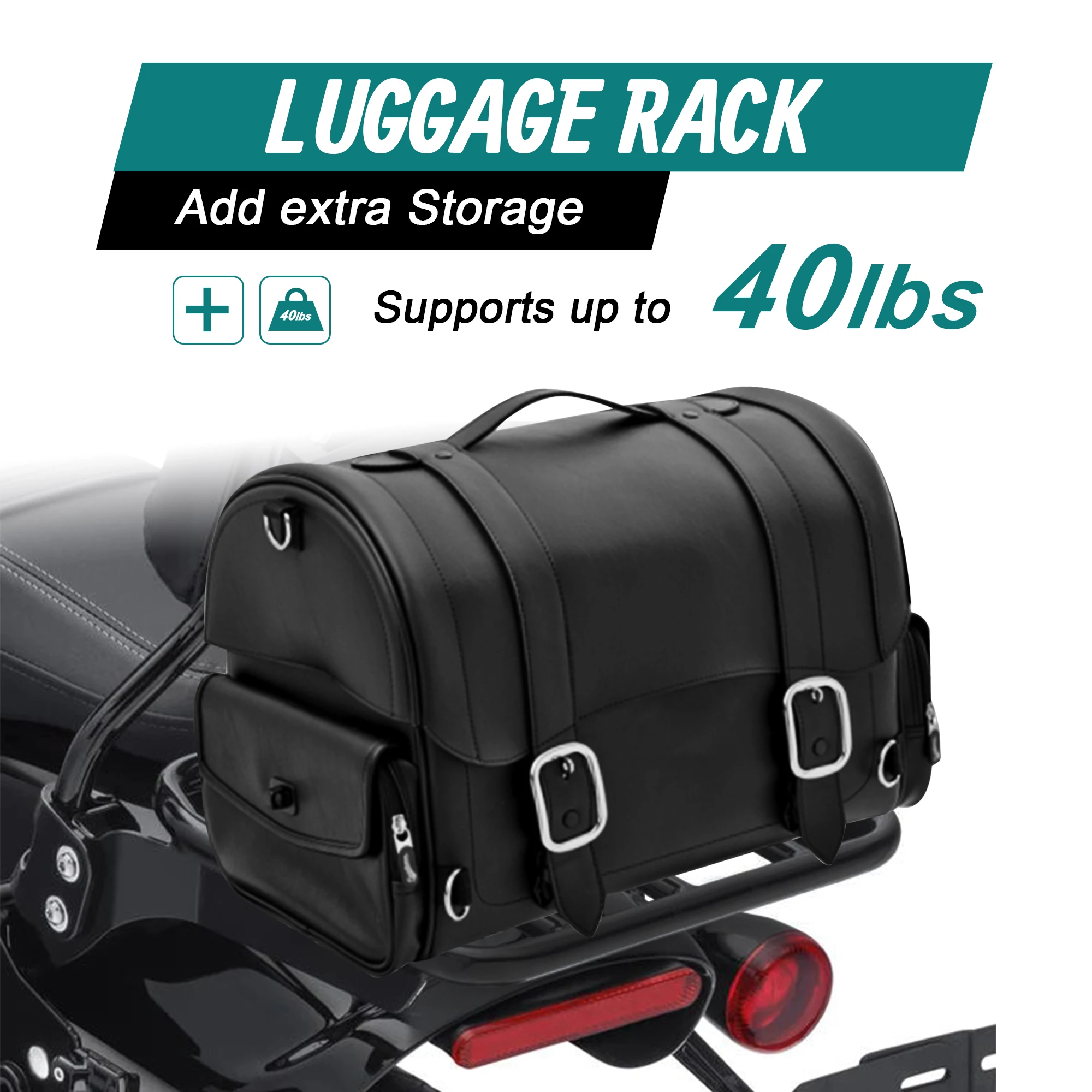 Holdfast Sissy Bar Luggage Rack with Docking Hardware for Harley Softail 2018-Up Fat Boy FLFB FLFBS Breakout FXBR RXBRS view 3