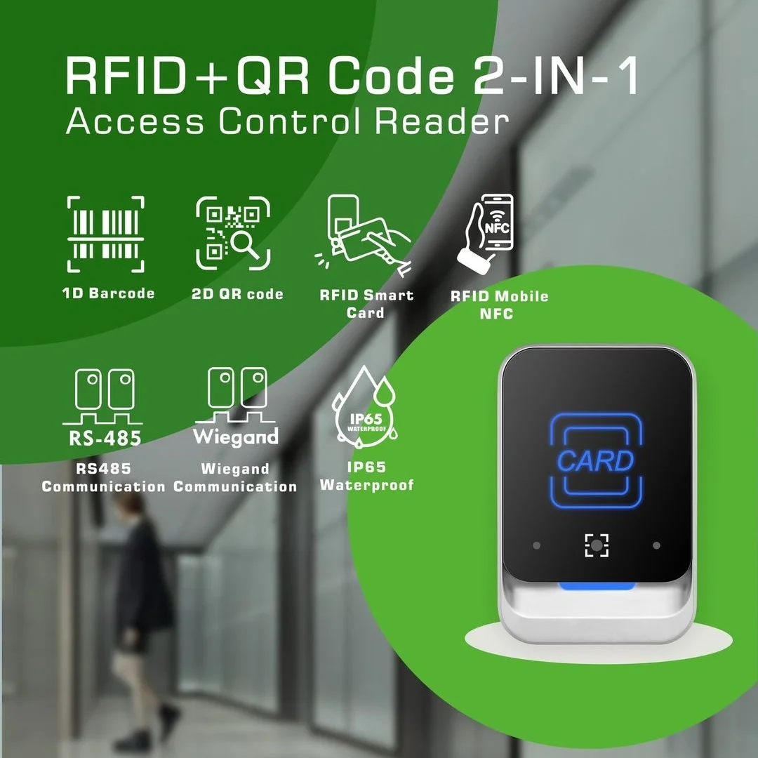 QR600-H Metal Frame 1D/2D QR 13.56MHz NFC Contactless Card Reader With WG26/34 lector de tarjetas nfc mini access control